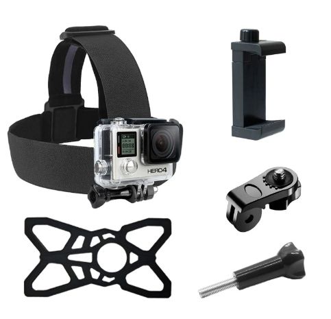 HONGDAK Adjustable Head Strap Mount with Screw Holder Accessories for gopro DJ Insta360 Ulanzi