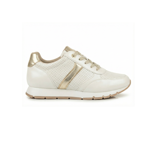 Zapatillas Deportivas Casuales Blancas Perforadas para Mujer <span class=keywords><strong>con</strong></span> Detalles Dorados, Zapatillas Deportivas Casuales Blancas Transpirables para Mujer, Zapatos Cómodos para Todo el Día - Product Image 5