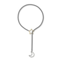 Nouveau Collier Transfrontalier Lune Dorée et XINGX, Style Punk Gothique, Réglable, avec Chaîne Cubaine et Pendentif en Y