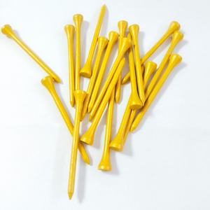 Tees de <span class=keywords><strong>Golf</strong></span> de Madera Personalizados con Impresión de Logotipo - Soporte de Tee de <span class=keywords><strong>Golf</strong></span> de Madera Natural Dorada, Fabricante de Accesorios de <span class=keywords><strong>Golf</strong></span> OEM - Product Image 1