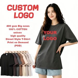 เสื้อยืดผู้ชายสั่งทำพิเศษ 400GSM ผ้าฝ้าย 100% ทรงโอเวอร์ไซส์ ลายกราฟิกวินเทจ สไตล์สตรีท พิมพ์ลาย POD แขนสั้น ยูนิเซ็กส์ สีน้ำตาลลำลอง - Product Image 2
