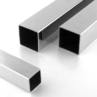 Tuyau en acier inoxydable Grade 304 Miroir large gamme de tailles Tube carré en acier inoxydable Vinmay Décoration Application Tubes SS