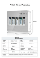 Sistem Pemurni Air Alkali UF 5 Tahap untuk Rumah Tangga, Dapur, Meja Dapur, Dinding, Minum Langsung, Karbon Tempurung Kelapa, Mineral