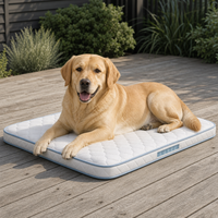 Hundebett für den Garten mit gestepptem Obermaterial, stabiler Unterstützung und rutschfester Unterseite – Outdoor-Haustierkissen für große Hunde