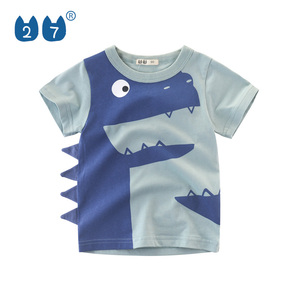เสื้อยืดลายไดโนเสาร์น่ารักสำหรับเด็ก เสื้อผ้าเด็กสำหรับเด็กชายอายุ 2 ถึง 10 ปี - Product Image 2