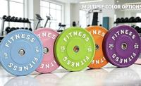 Plaques d'haltères en fonte à gros trous couleur macaron, équipement de fitness unisexe, ensemble d'entraînement avec barre, fabriqué en Chine