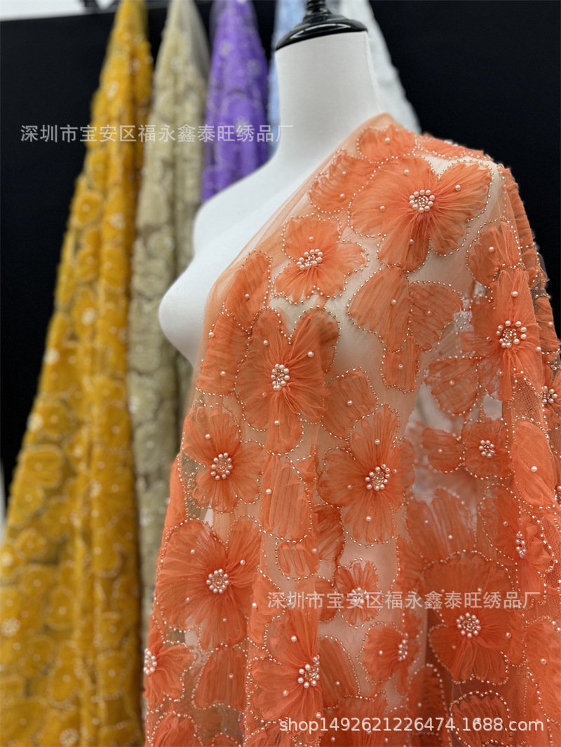Orange rouge-1 yard-092m-92cm largeur pratique 130cm