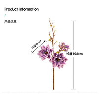 Branche de fleur de magnolia artificielle parfumée 108 cm, style chinois, grande décoration pour la maison, l'hôtel, les mariages