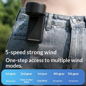 พัดลมมือถือแบบพกพา 3000mAh ชาร์จไฟได้ พร้อมมอเตอร์ไร้แปรงถ่าน เสียงเบา พร้อมคลิปหนีบเข็มขัด - Product Image 6