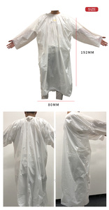 ป้องกันLdpe Polyethyleneแขนยาวผ้ากันเปื้อนพลาสติกสำหรับโรงพยาบาลแขนยาว - Product Image 2