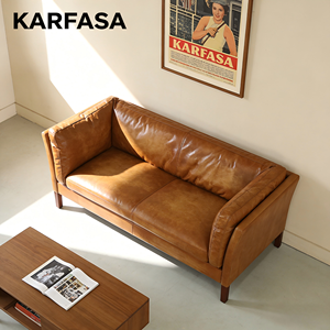 Divano Angolare a Tre Posti in Vera Pelle, Stile Vintage Rustico, Personalizzabile nel Colore, per Soggiorno, Camera da Letto, Appartamento - Product Image 2