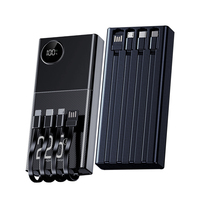 Banque d'alimentation portable 20000 mAh personnalisée 120W câble de charge 4 en 1 intégré banques d'alimentation à charge rapide pour téléphone 20000 mah Powerbank