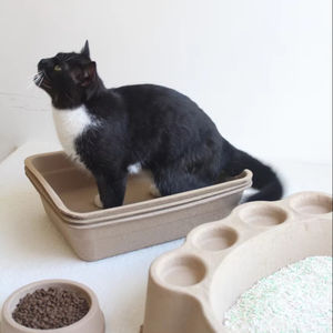 Lettiera per Gatti Usa e Getta Ecologica OEM a Forma di Zampa di Gatto Capacità 33L Facile da Pulire per Viaggi Interni ed Esterni - Product Image 2