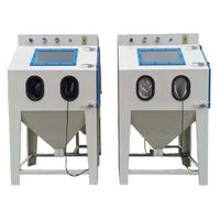 Cabine de sablage à sec compacte sans poussière, machine de sablage industrielle avec moteur pour le polissage manuel et l'élimination de la rouille des métaux