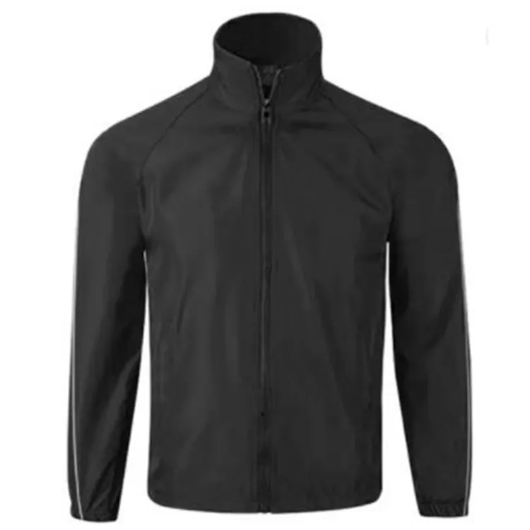 เสื้อแจ็คเก็ตสะท้อนแสงสำหรับผู้ชาย,แจ็คเก็ตสีดำแบบเย็บปักปลอดภัยเสื้อกันลมแจ็คเก็ตกลางแจ้ง