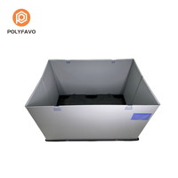 Nouvelles boîtes de rangement en plastique 2026 1200*1000mm avec portes à rabat et poches, en plastique ondulé PP, pliables