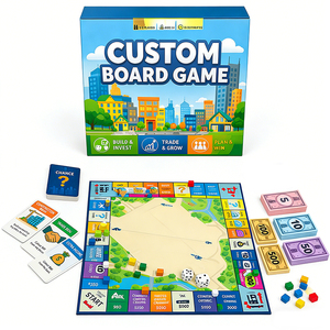Custom OEM Board Game Printing Service Paper Eco-Friendly Packaging Portable <b>Table</b> Game for Family Strategy Wholesale Adults - Product Image 3