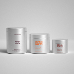 Recipiente de aluminio para almacenamiento de polvo - Lata metálica apta para alimentos para suplementos alimenticios en polvo - Product Image 4