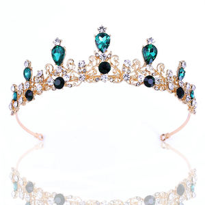 Élégant Plein Grand Strass Étincelant De Mariée Mariage Pageant Couronne Coiffe Princesse Couronne Cristal Alliage Cheveux Accessoires - Product Image 1
