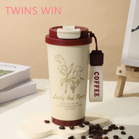 Bouteilles d'eau personnalisées en gros 17oz tasses à café de voyage en acier inoxydable écologiques plusieurs couleurs avec couvercle et poignée