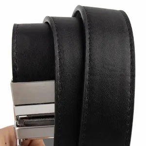 Factory Customized Logo Reversible Ratchet Automatic Buckle Belt Double Sided Use Of New PU Belts Leather Men