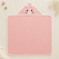 Serviette à capuche pour bébé en coton crêpe texturé doux de qualité supérieure, motif animal 3D, ultra absorbante, cape de bain pour nourrisson, OEM ODM