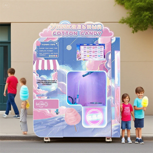 Máquina Expendedora de hilo de hadas de algodón de caramelo de merienda completamente automática comercial profesional precio - Product Image 1