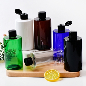 Wholesale Private Label 100ml Brown 150 ml 350ml <strong>500</strong> ml 10 oz Pet 250ml 8 oz Amber <strong>Plastic</strong> <strong>Bottle</strong> with Flip Top Cap - Product Image 1