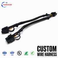 Kabel Adaptor Molex MX3.0 Male ke Dual 8Pin (6+2) GPU 20AWG PVC Insulated 150mm 220V untuk Elektronik, Custom 8Pin PCIe