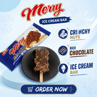 Barre de crème glacée classique aux graines de tournesol enrobées de chocolat croustillant pour congélateur de supermarché