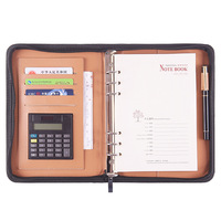 Carnet à couverture rigide en cuir PU A5 avec calculatrice, gravure personnalisée, cadeau d'affaires pour conférence, reliure à spirale