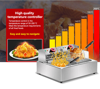 Nouvelle friteuse électrique commerciale DF-83 pour poulet, en acier inoxydable 304 et grande capacité