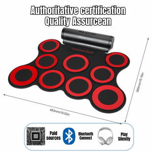 Instrumentos musicales chinos <span class=keywords><strong>de</strong></span> alta calidad, juego <span class=keywords><strong>de</strong></span> batería eléctrica Digital portátil, tambores eléctricos enrollables a mano - Product Image 2