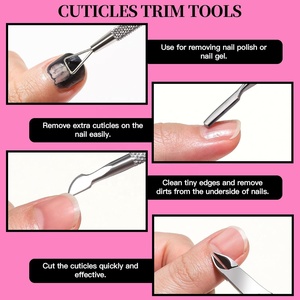 <span class=keywords><strong>Kit</strong></span> <span class=keywords><strong>de</strong></span> soin des ongles pour femmes 100/180 limes à ongles <span class=keywords><strong>de</strong></span> bloc tampon pince à cuticules tondeuse poussoir pour pédicure manucure outils préparation des ongles - Product Image 2