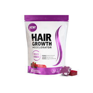 Парики для роста волос 60 штук мягкие жевательные смешанные ягодные витамины для женщин - Product Image 1