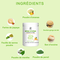 Marque Blanche OEM/ODM Poudre Détox Naturelle Extrême Goût Ananas pour Perte de Poids Adulte Soutien Intestinal
