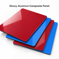 Panneau composite en aluminium blanc brillant de 4 mm avec revêtement FEVE pour revêtement mural extérieur