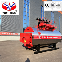 Chaudière à vapeur horizontale à trois passages, série WNS, fonctionnant au gaz ou au mazout, système de contrôle PLC, prix direct usine Henan Yongxing
