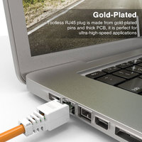 Conectores RJ45 CAT6 sin Herramientas ZOERAX, Conectores de Terminación Ethernet para Cables de 23AWG a 26AWG, Instalación sin Herramientas