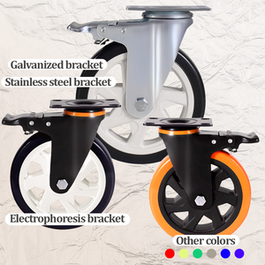 Durable <strong>6</strong> <strong>Inch</strong> <strong>Caster</strong> Wheels Heavy Duty With Brake Rubber <strong>Caster</strong> PVC Trolley Wheel 4 <strong>Inch</strong> 5inch <strong>6</strong> <strong>Inch</strong> 8 <strong>Inch</strong> - Product Image 4