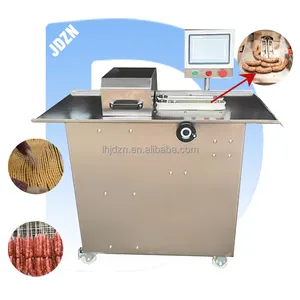 Máquina automática para atar salchichas tipo U, máquina para anudar salchichas, máquina cortadora doble, atadora de chorizos industrial
