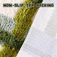 OEM Design Flocage Microfibre Paillasson Peluche Moelleux Doux Multiple Couleur Décoration Maison Tapis Tufté avec Logo