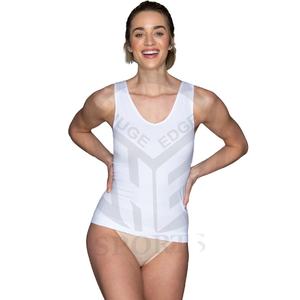 Camisetas sin mangas 100% algodón para mujer, personalizables con marca, media manga, antiencogimiento, secado rápido, opciones de logotipo/diseño personalizados, impresión digital, OEM - Product Image 1