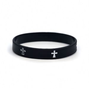 Bracelets en silicone Croix de Jésus, bracelets en caoutchouc religieux inspirants et motivants, cadeaux parfaits pour les événements religieux - Product Image 4