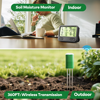 Capteur d'humidité du sol sans fil 4-en-1 intelligent pour plantes, testeur de fertilité, de luminosité et de température, moniteur d'humidité de jardin Tuya en ABS