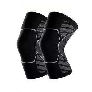 Ginocchiere Sportive Elastiche in Nylon Traspirante con Gel per Basket e Fitness, Protezione Completa - Product Image 1