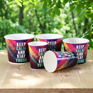 YBLPAK Contenant à collation jetable de 85 oz, seau à biscuits personnalisé, emballage alimentaire biodégradable, bac de service alimentaire en papier pour fruits secs - Product Image 1