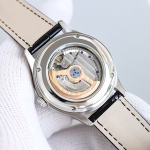 Reloj de Lujo Personalizado, Mecánico Automático, Esfera Plateada Texturizada, Diseño Celestial con Triple Fecha, Caja de Acero Plateado, para Caballeros - Product Image 4