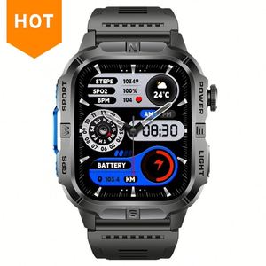 นาฬิกาสมาร์ทวอทช์ GPS สำหรับกิจกรรมกลางแจ้ง H3 หน้าจอสัมผัสเต็มรูปแบบขนาด 2.01 นิ้ว พร้อมเข็มทิศ ติดตามการนอนหลับ ควบคุมระยะไกล ตรวจวัดอัตราการเต้นของหัวใจ รับสายได้ - Product Image 1