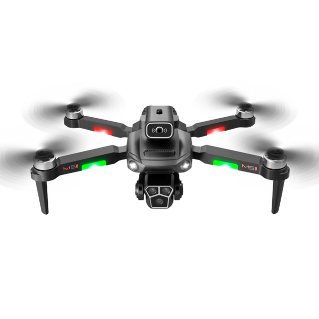 M1S Mini Drone WIFI FPV 4K Camera Obstacle Avoidance Headless Mode Three Camera Drones Foldable Quadcopter RC UVA Toy Drone